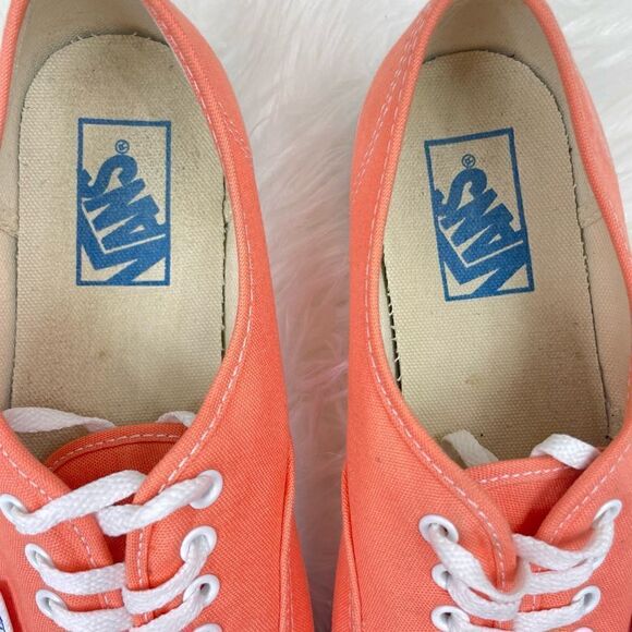 Vans | low cut Unisex 9.0 woman 7.5 men peach ,lace up sneakers. - Picture 9 of 10